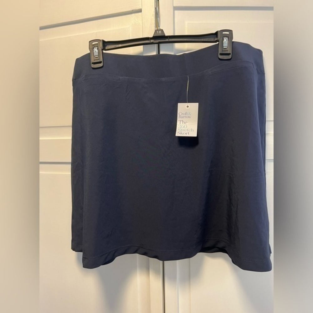 NWT Croft & Barrow Mid Rise Skort Size Women’s Large Regular Color Navy Blue